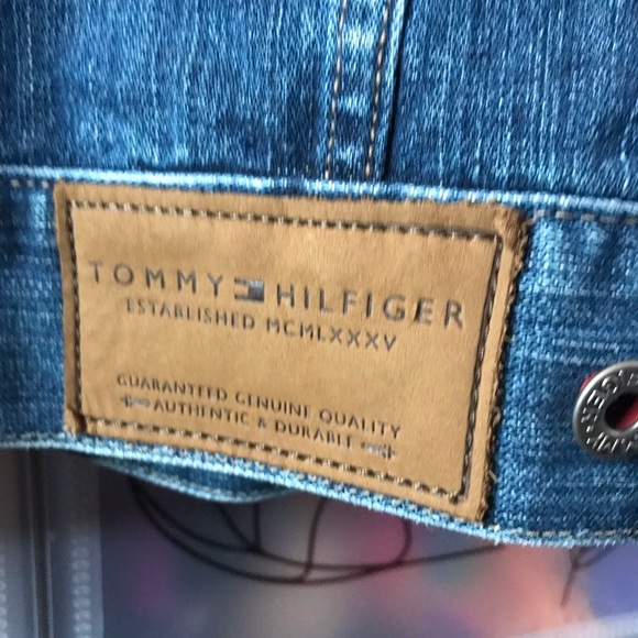 Tommy Hilfiger Blue Denim’s, Long Sleeve, Large Men’s Jacket Vintage - Picture 6 of 13
